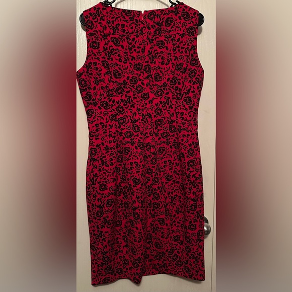Calvin Klein Dresses & Skirts - Chic Red and Black Patterned Dress